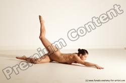 Underwear Gymnastic poses Woman White Moving poses Athletic medium brown Dynamic poses Academic